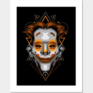 clown smile Posters and Art